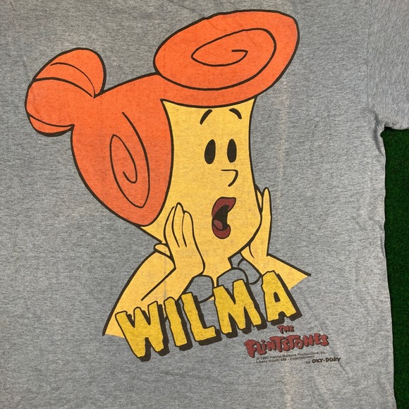 Vintage The Flintstones Wilma Shirt Mens L Blue 1993 Cartoon Promo 90s USA Tee - Picture 3 of 10
